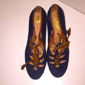 Miss Albright suede and leather heels, size 7.5